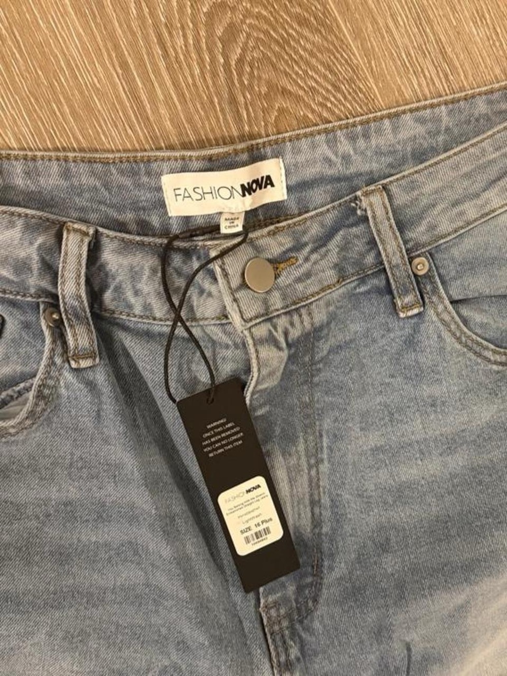 Fashion Nova NWT You Belong With Me Stretch Embellished Straight Jeans, 16 Plus - Picture 3 of 6